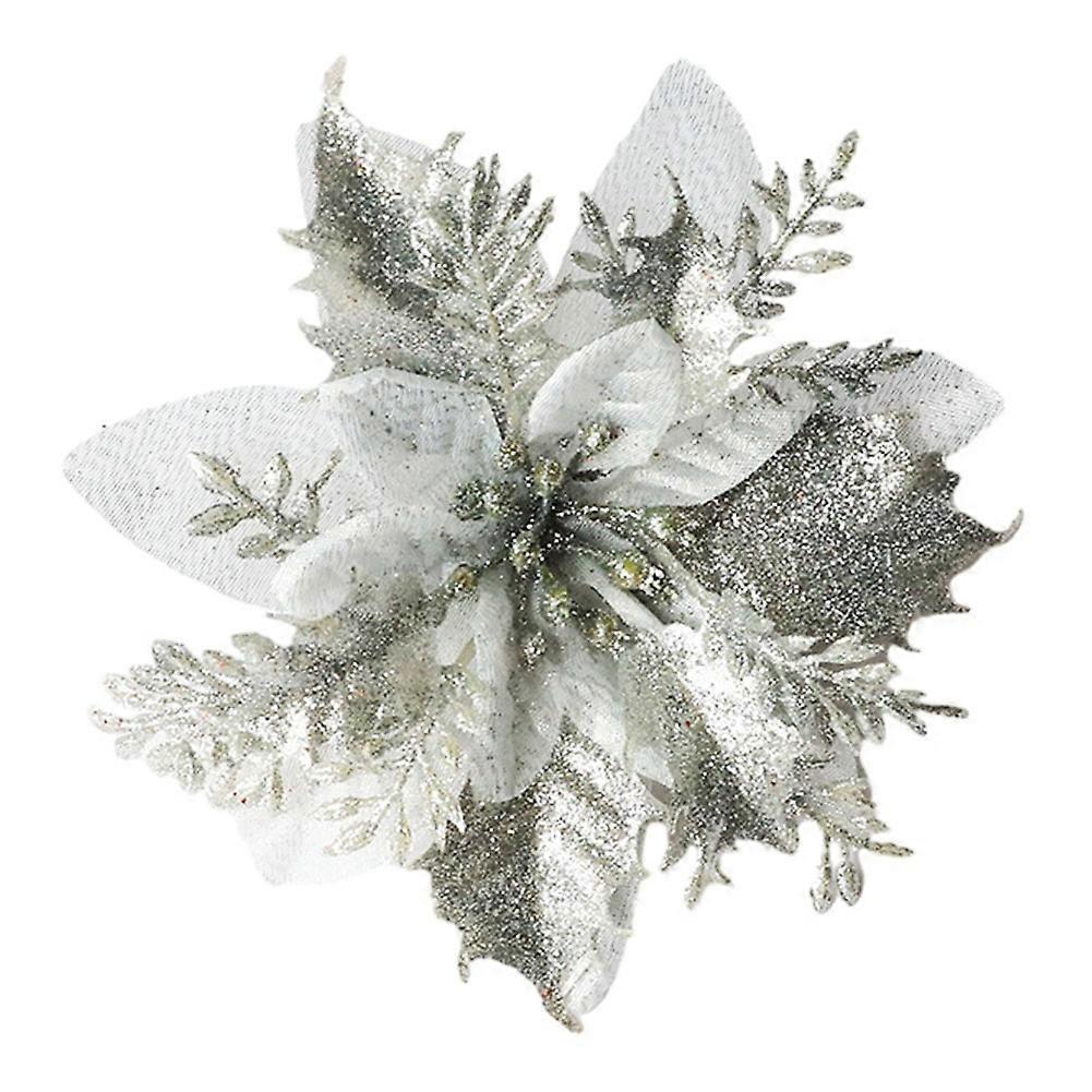 Festive and Practical Christmas Tree Decoration with Poinsettia Flower