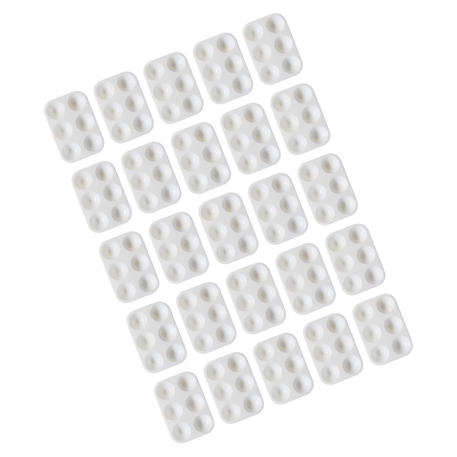 20 Pcs 6 Grids Palette Mixing Tray Watercolour Painting Palette Mixing Palette Easy to Clean for Acrylic Painting Multicolor