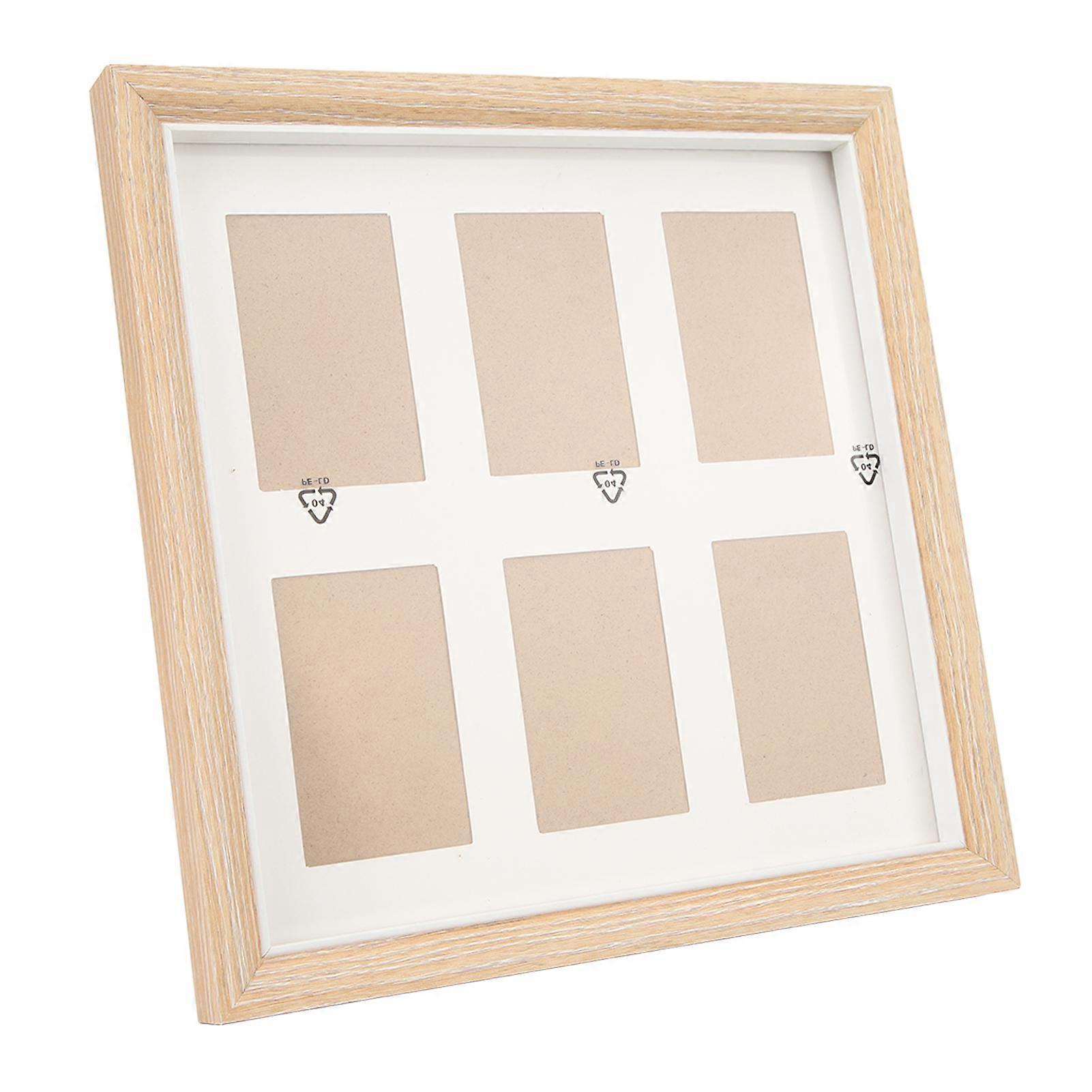 Wooden Picture Frame Can Hold 6pcs 3inch Photos Wooden Mini Picture Frame for Polaroid Photo