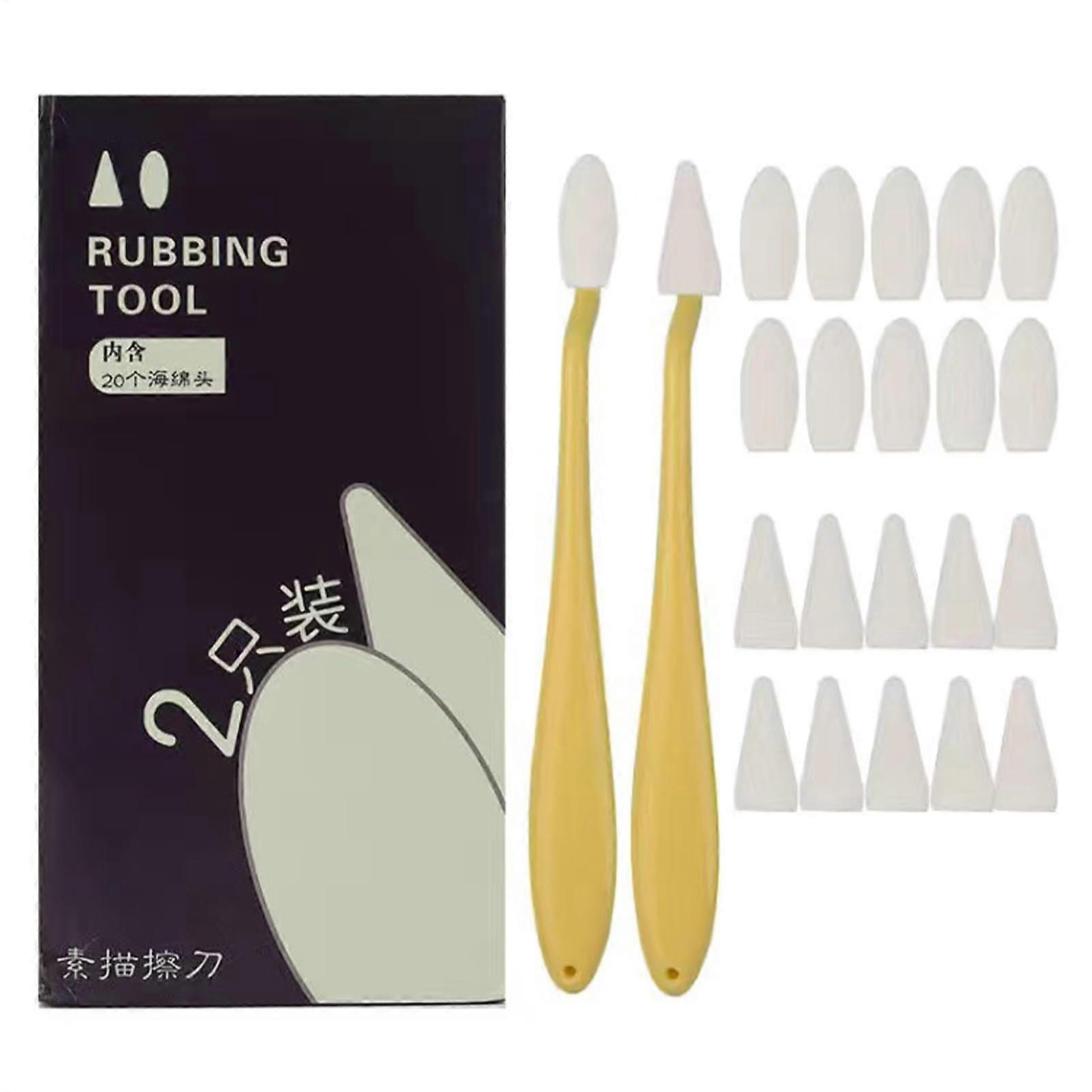 Blending Stumps Set For Artists  Graphite Charcoal Shading Tools, Eraser Sponges, Paper Art Blenders, Yellow