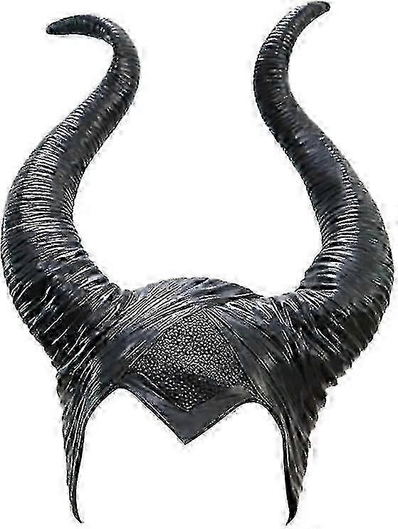 2025新しいハロウィーンマレフィセントホーンヘッドバンドコスプレブラック、邪悪なマレフィセントヘッドピースオーナメント、女性/男性用