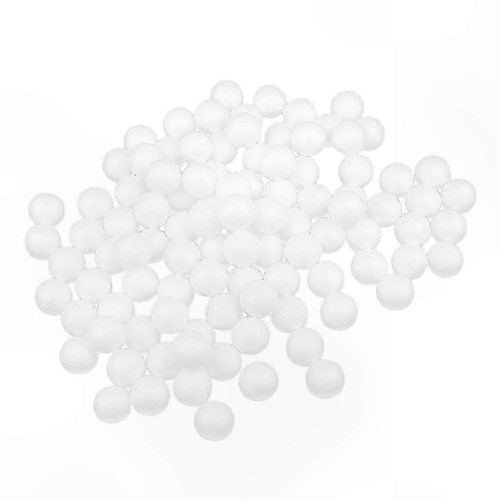 25mm White Polystyrene Foam Balls for Crafting - 100 Pack