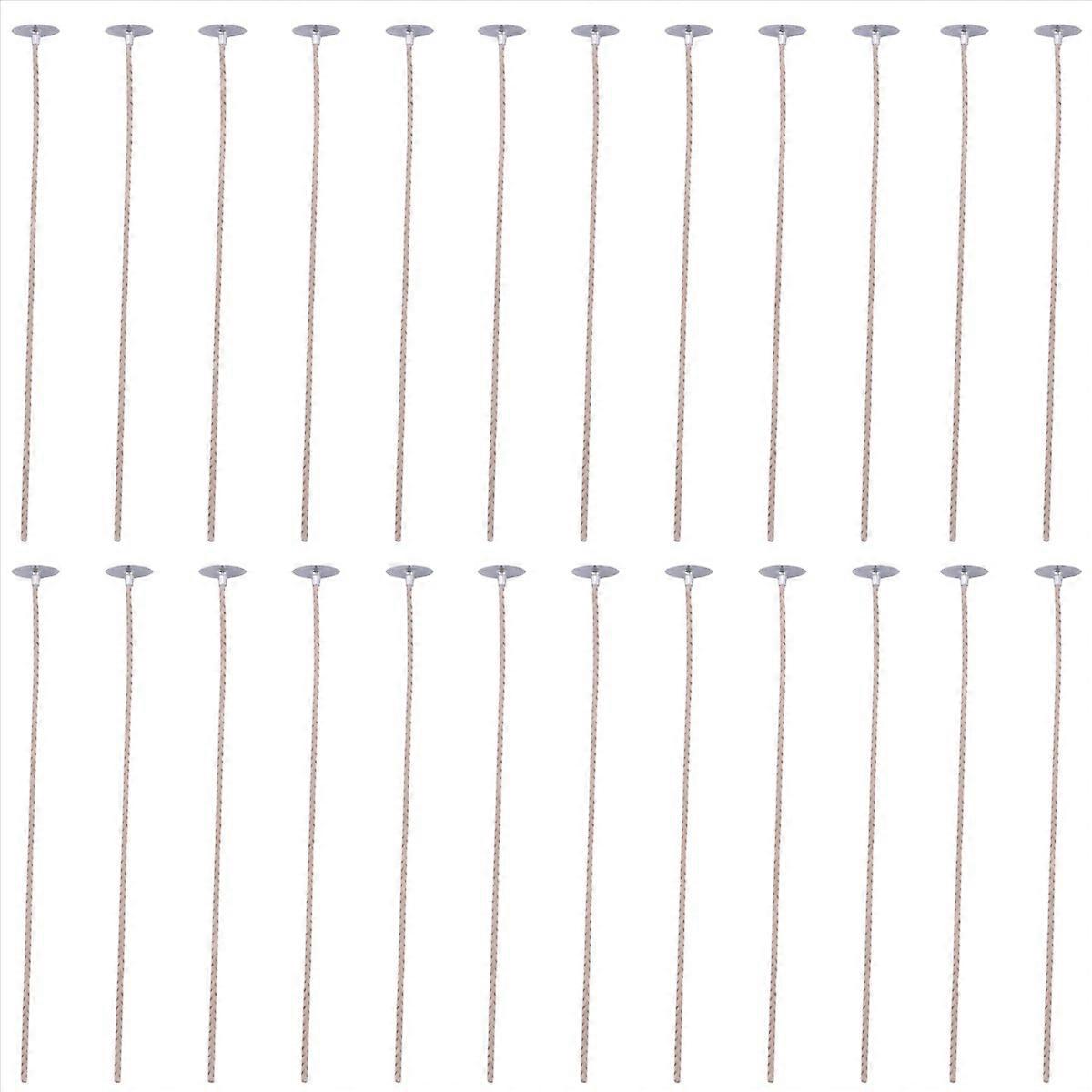 100Pcs Pavios para Velas de Soja, Pavio de Vela Pré-encerado de 8 Polegadas com Base