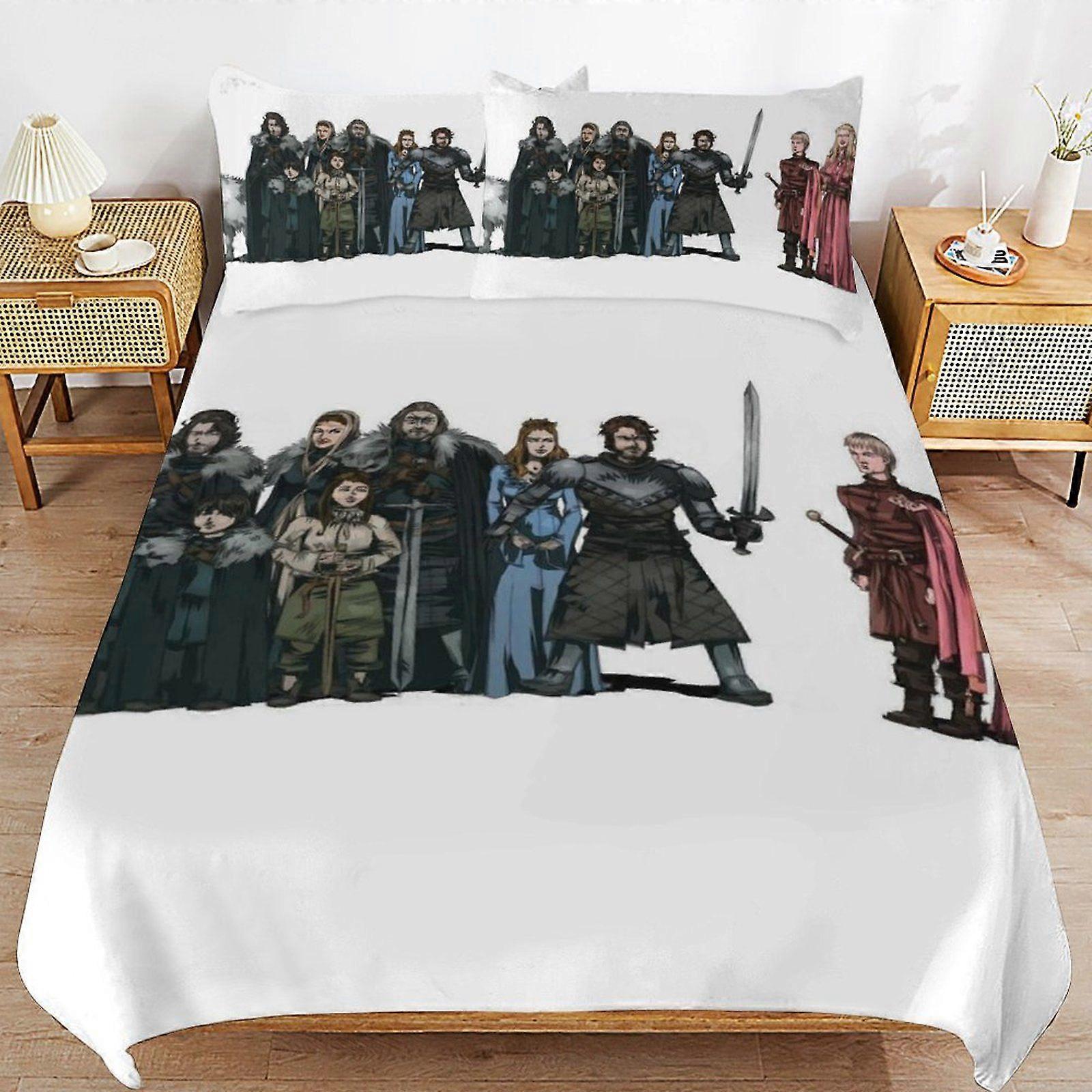 u209 Game of Thrones Simple Function Soft Fabric Quick Wash Long Lasting Duvet Cover Sets for Daily Comfort n209