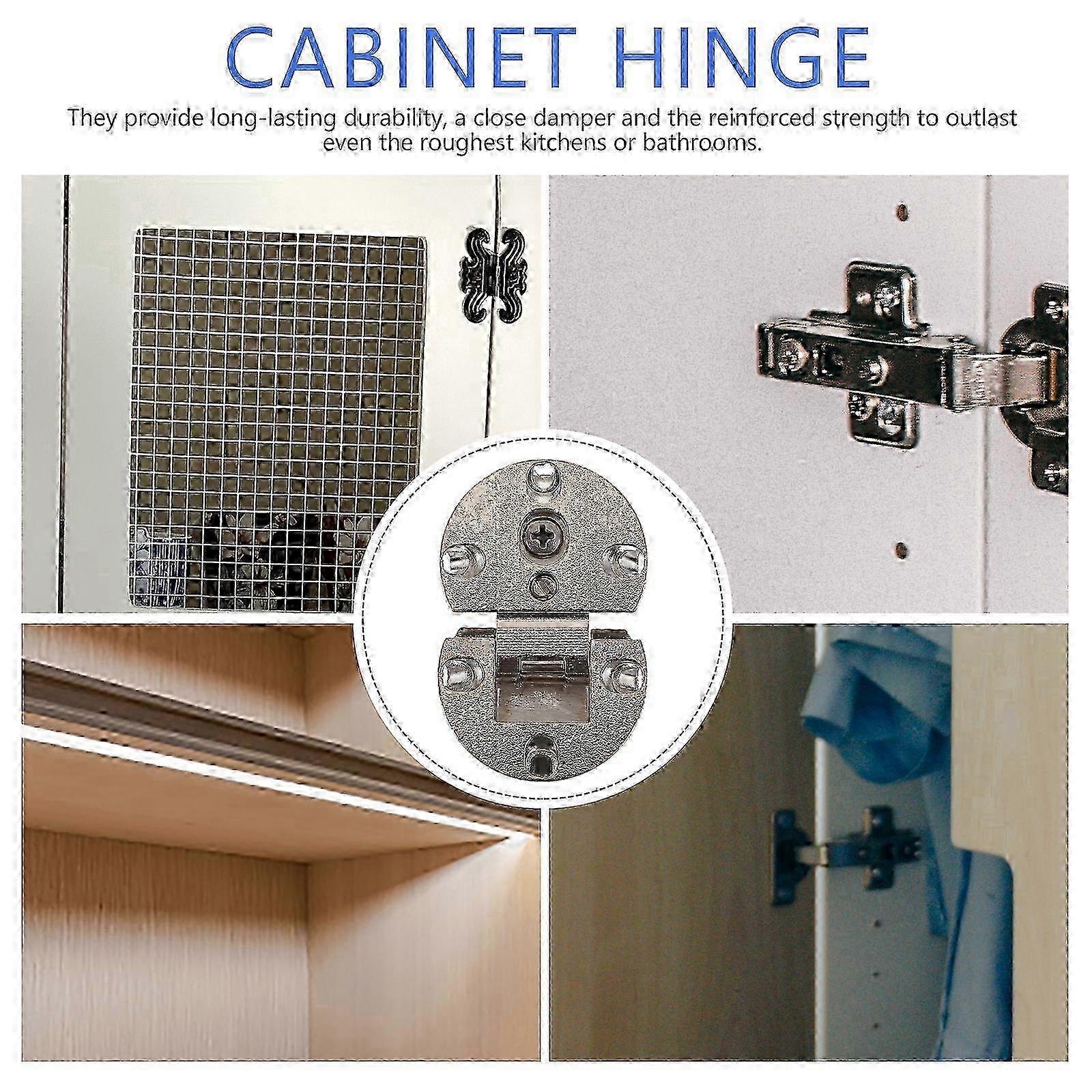 Spring Assisted Hinges for Folding Tables - 2 Pcs Zinc Alloy Round Trays