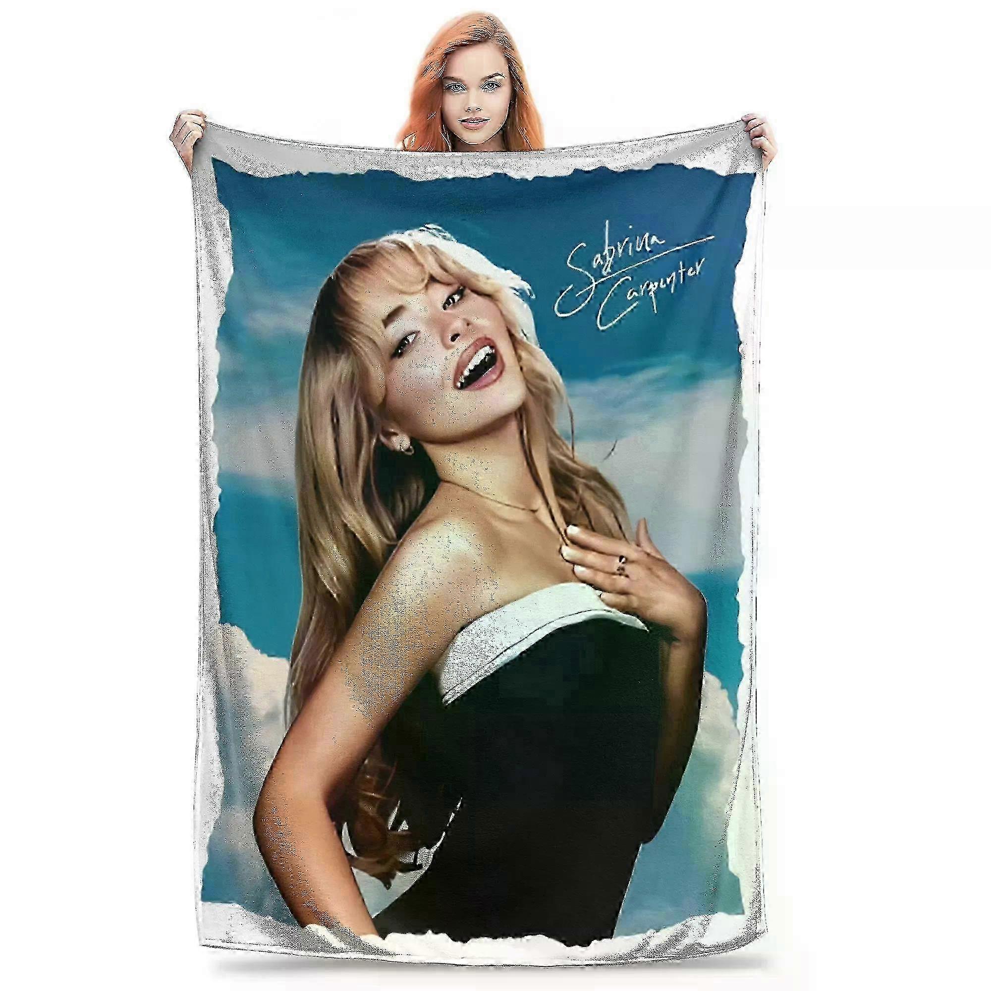 Sabrina Carpenter Eras Tour 2024 Throw Blanket for Couch Singer Espresso Fuzzy Soft Plush Blanket Multi-size Bedspread