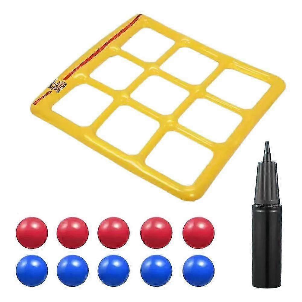 Tic Tac Toe Inflatable Pool Game with 10 Balls