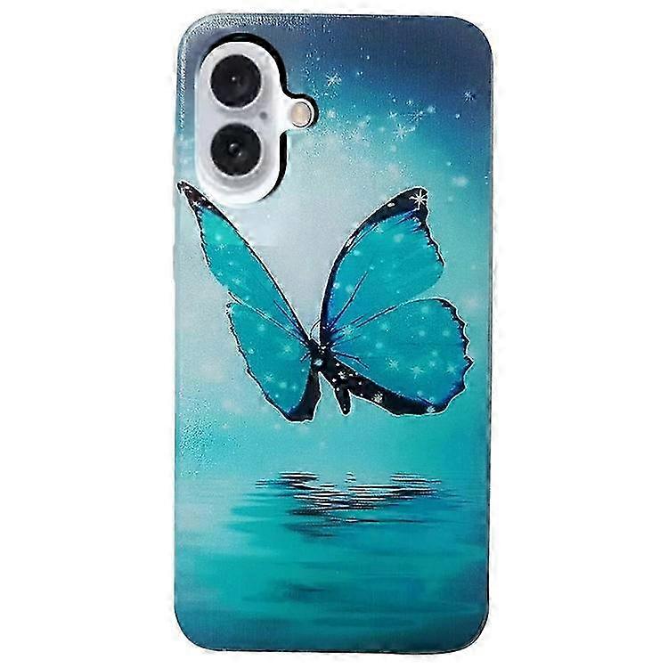 Compatible For iPhone 16 Plus Case Pattern Printing Anti-scratch TPU Soft Phone Cover (New Model)