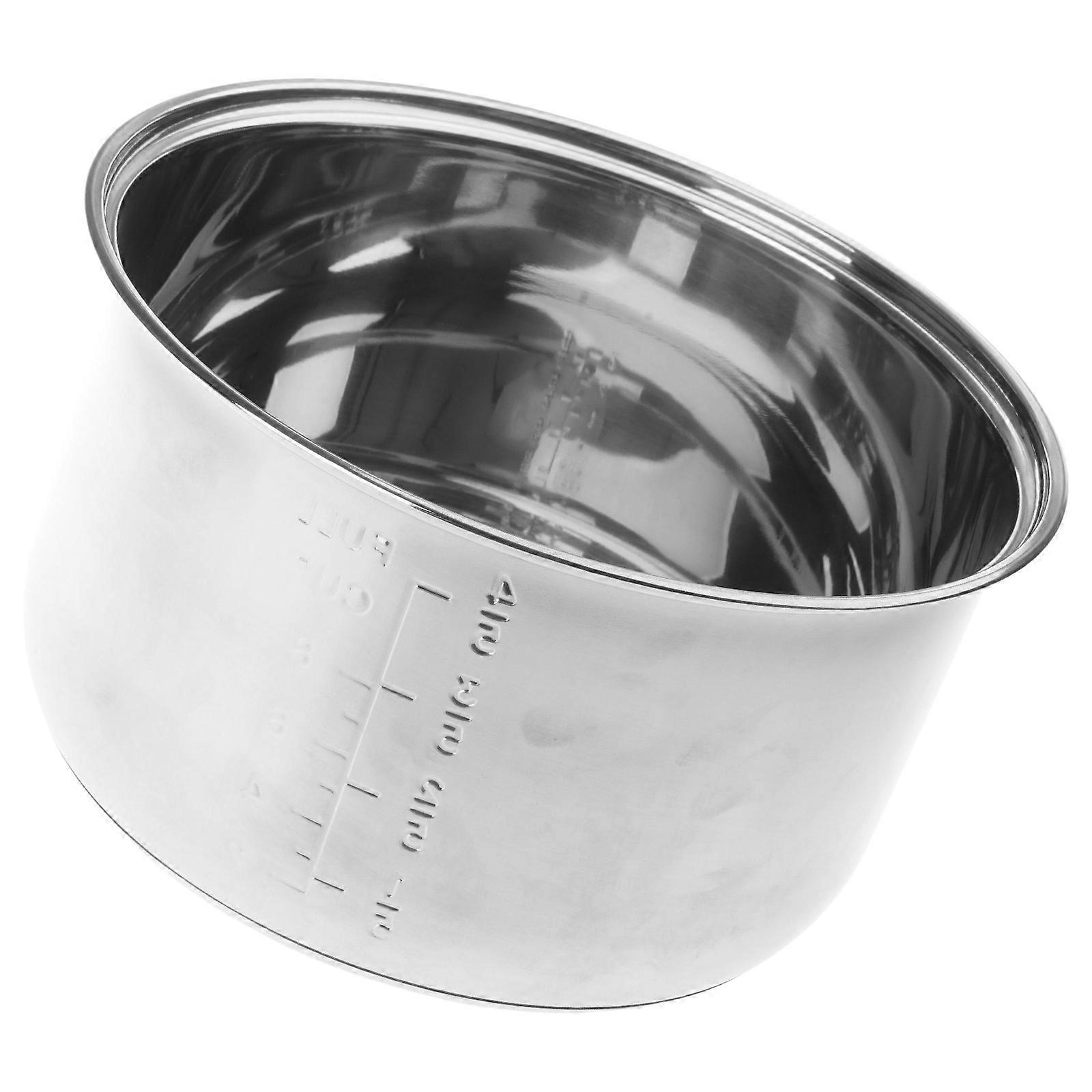 Cuve intérieure en acier inoxydable de qualité alimentaire avec fond chauffant uniforme, cuve intérieure de rechange antiadhésive robuste pour cuiseur à riz, multicolore