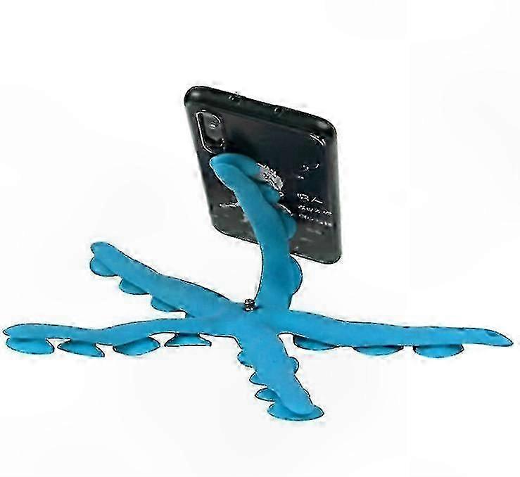 Flexible Phone Stand with Suction Grip and Multi-Arm Support for Devices