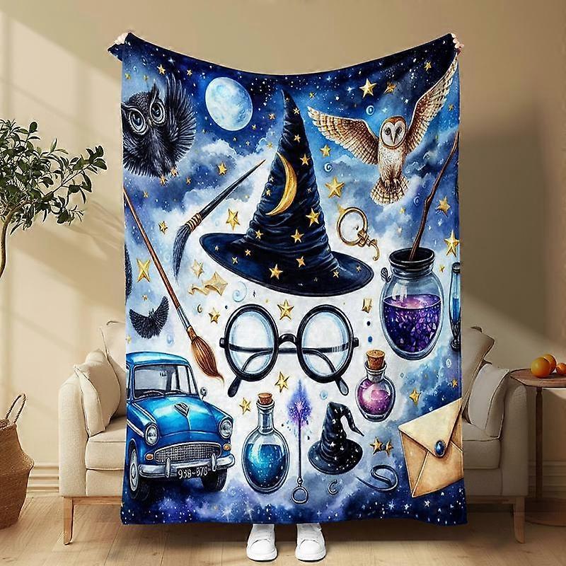Wizard World Pattern Blanket, 1 Count Soft Comfortable Throw Blanket, Air-conditioned Room Warm Nap Blanket for Home & Office