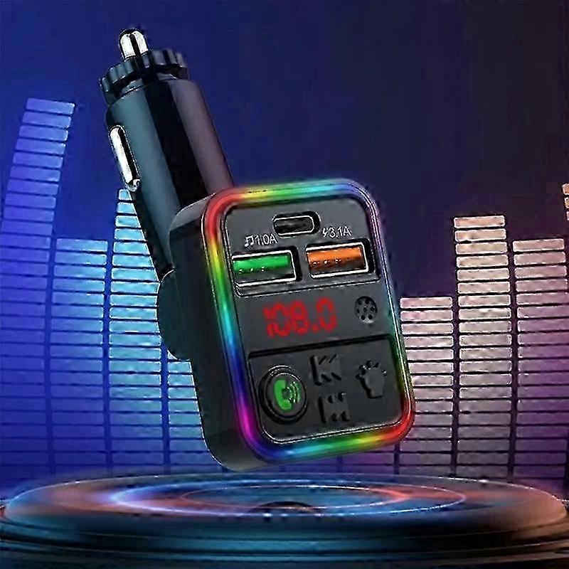 P18 Dual USB Cigarette Lighter Bluetooth Car MP3 Player with Hands-Free Calling - 2025 Audio Device for Cars (Best Seller)