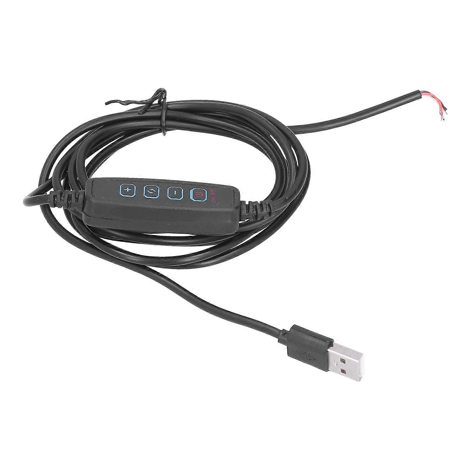 LED 2m Light Switch Cord Dimmable Universal USB Lamp Power Cord for 5V Lamp Outdoor Home