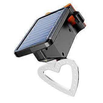Solar Cycling Safety Warning Lamp Heart/Round Bike Tail Light Mountain Bike Rear Light Cycling Safety Warning Lamp Multicolor