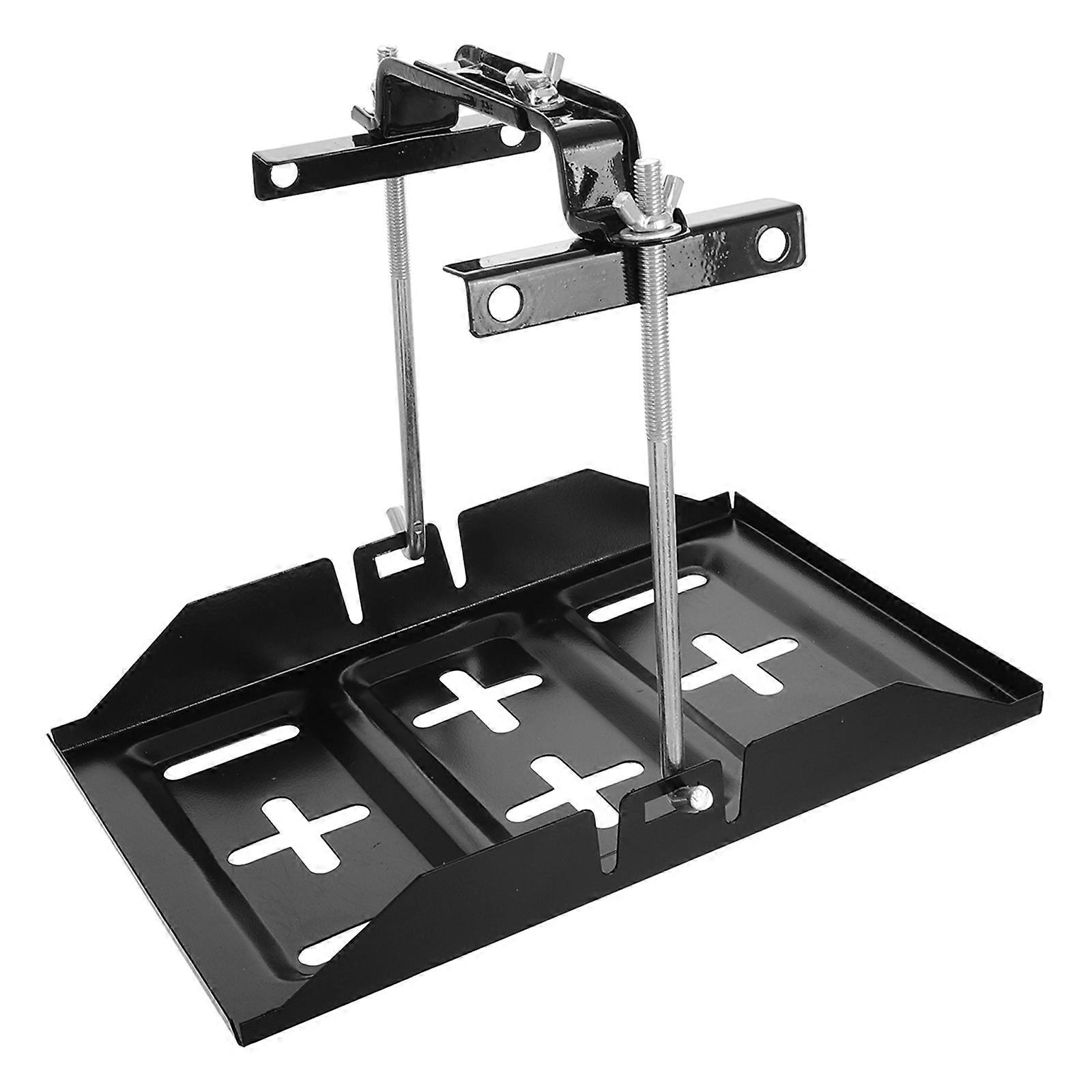 Adjustable Battery Storage Holder For Vehicle Maintenance With Durable Metal Construction And Stable Support 1 Set