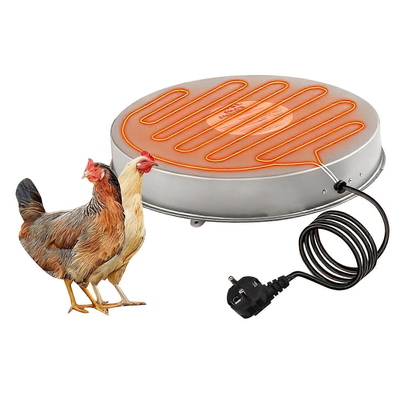 Poultry Water Heater Base Temperature Control For Backyard Coops Poultry Waterer Heated Base Metal Multicolor