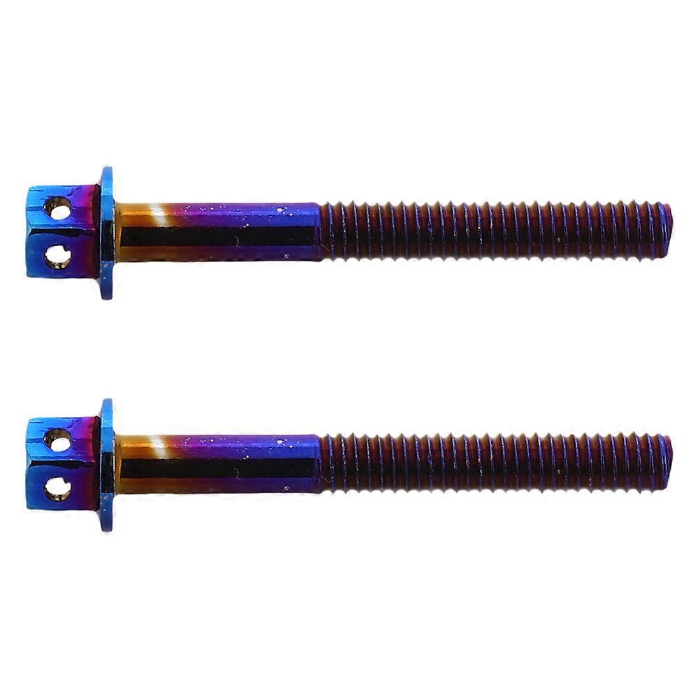Burnt Titanium License Plate Screws Motorcycle 2Pcs for Electric Modification