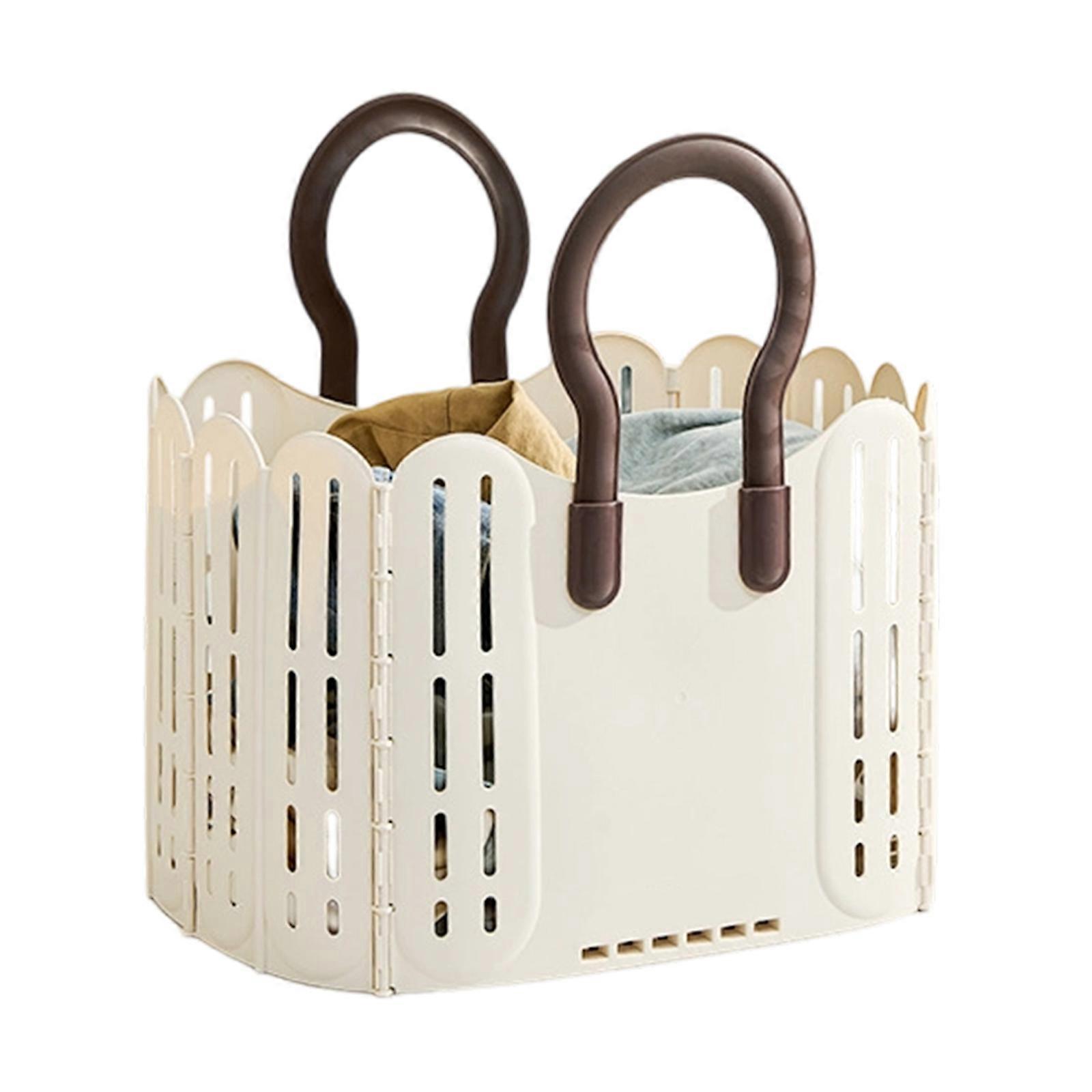 Thin Collapsing Clothes Basket Pliable Hamper Permanent PRESENTATION Substance Ventilated Net For Dormitory Bathroom Multicolor