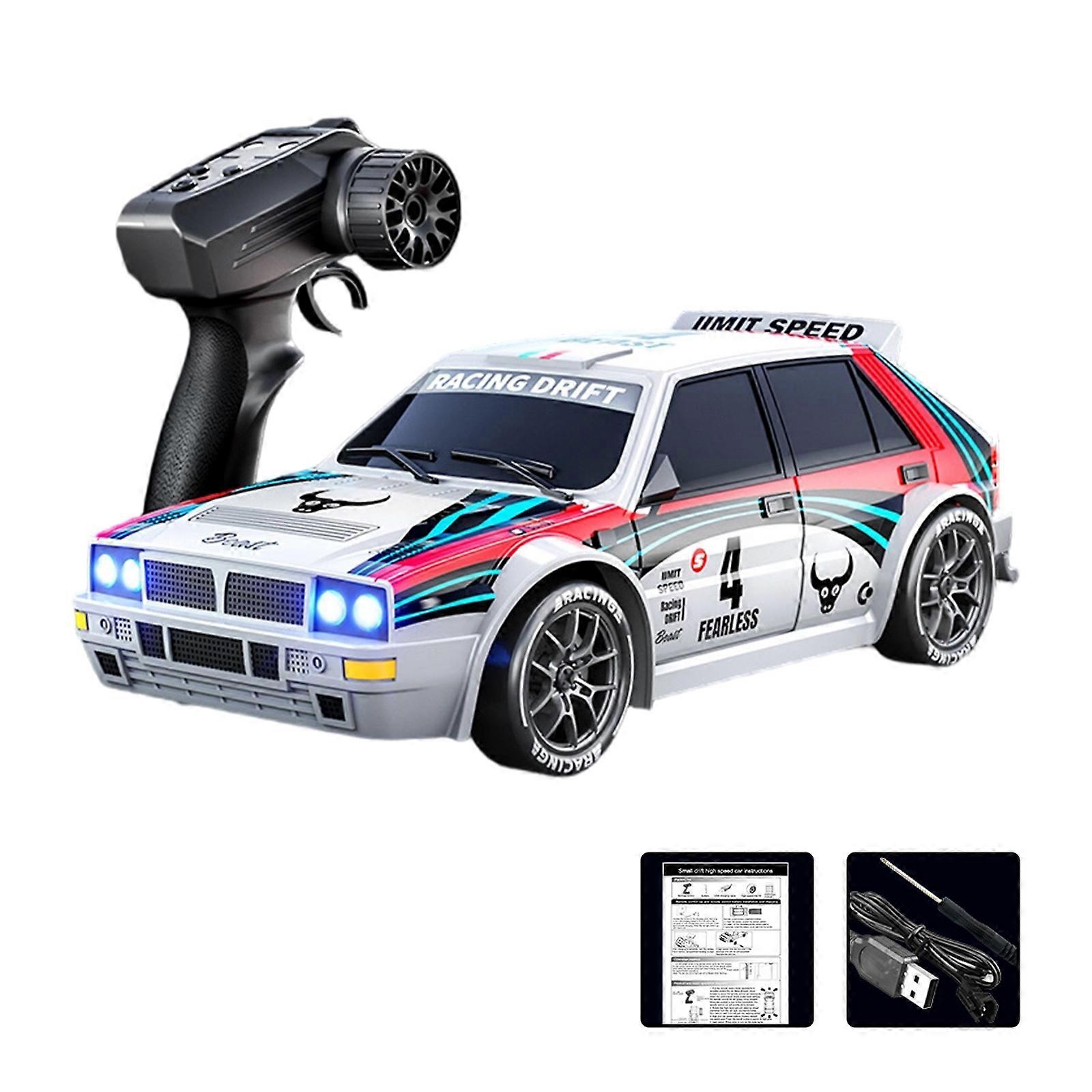Four Wheel Drive Remote Control Car Adjustable Speed Setting 1:24 Scale Remote Drift Car Rechargeable Design Multicolor