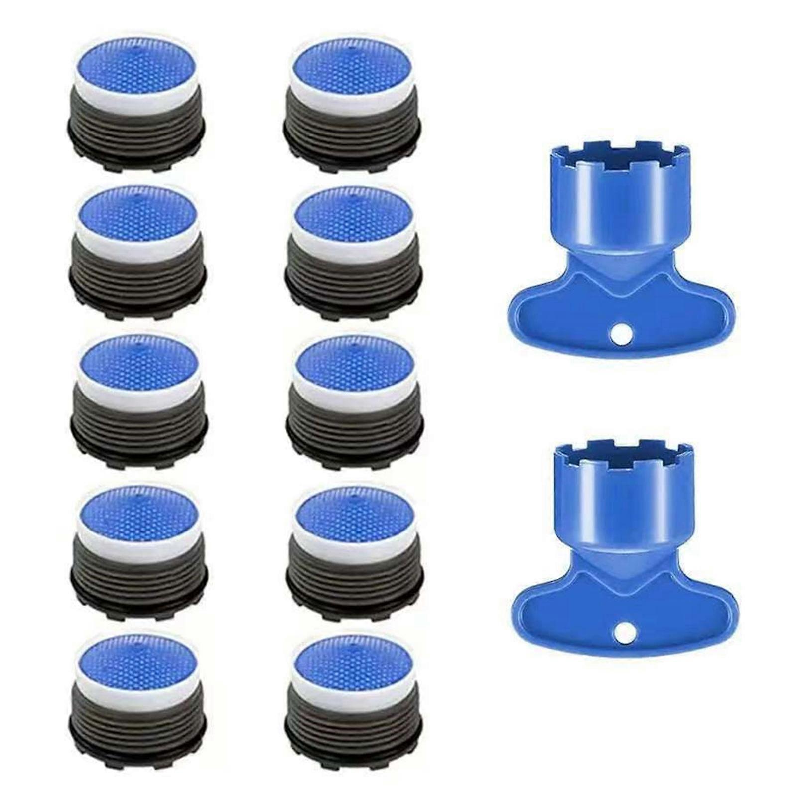 Sink Faucet Aerator Replacement Inserts Splash Proof Tap Bubblers Water Saving Flows Restrictors with Removal Wrench Multicolor