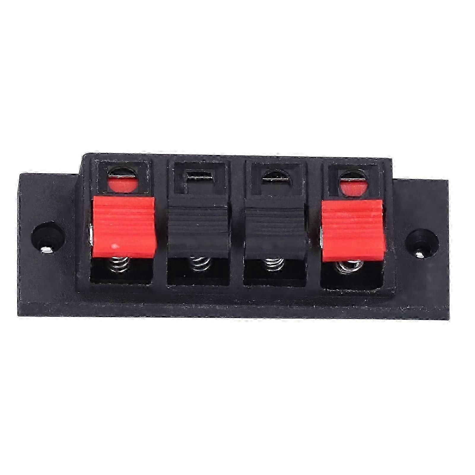 10Pcs Speaker Terminal 4 Way Block Quick Connect Loudspeaker Solder Audio Test Clamp 0‑