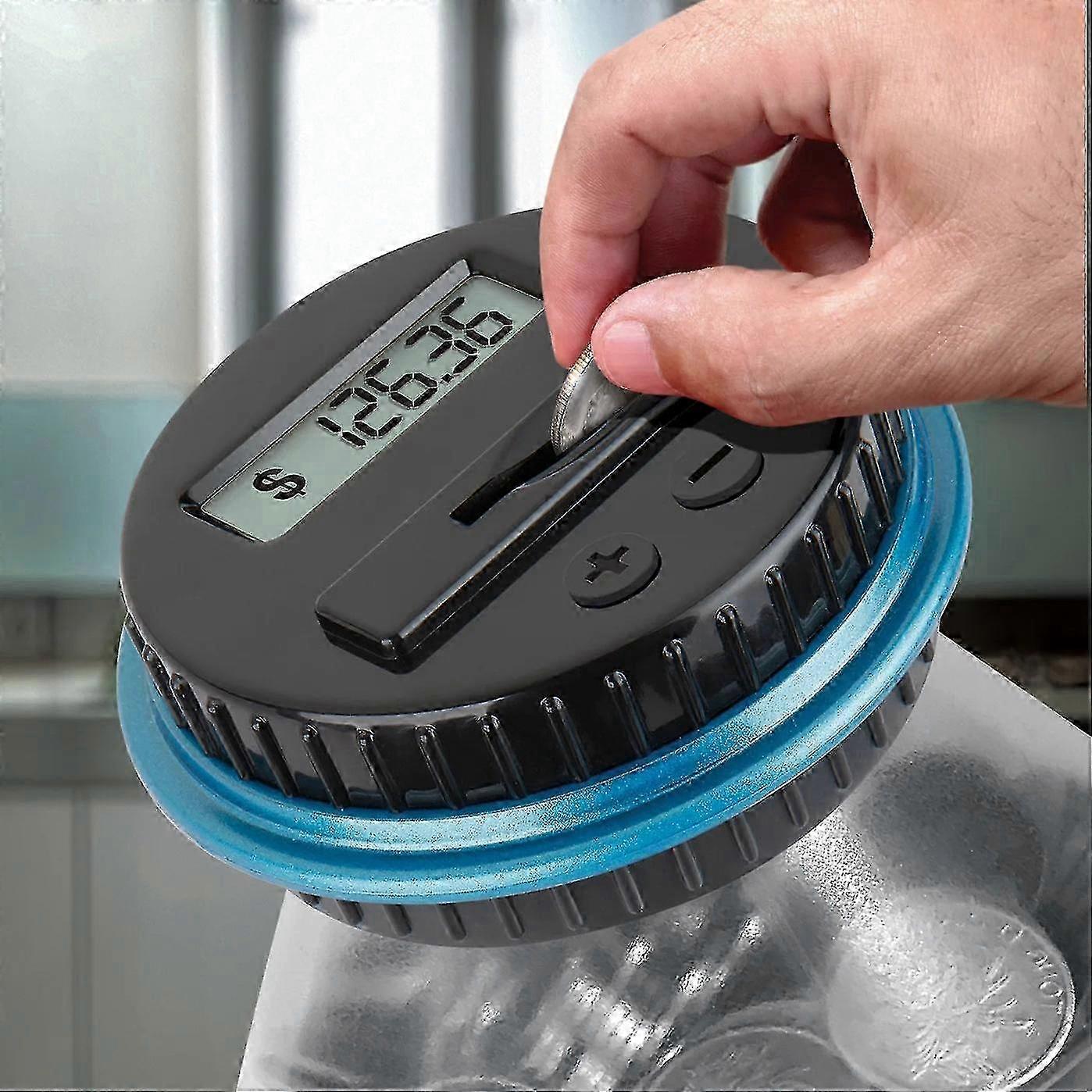 f Electronic Piggy Bank Counter Coin Digital LCD Counting Coin Money Saving Box Jar Coins Storage Box