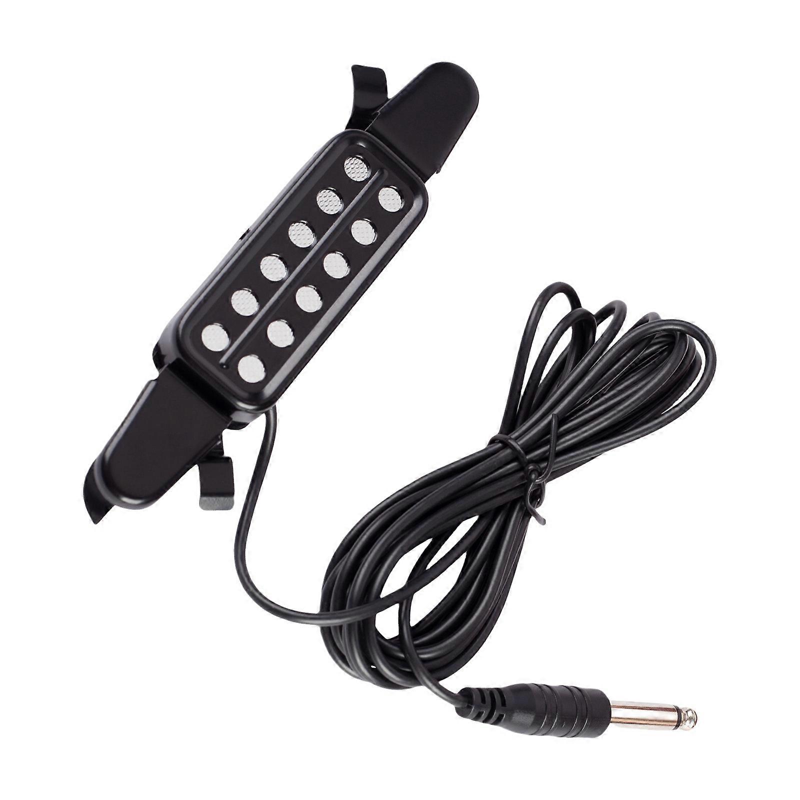 Acoustic Guitar Pickup with Volumes Tone Tuner 12 Sound Hole Magnetic Pickup Transducer Musical Instruments Accessories Multicolor