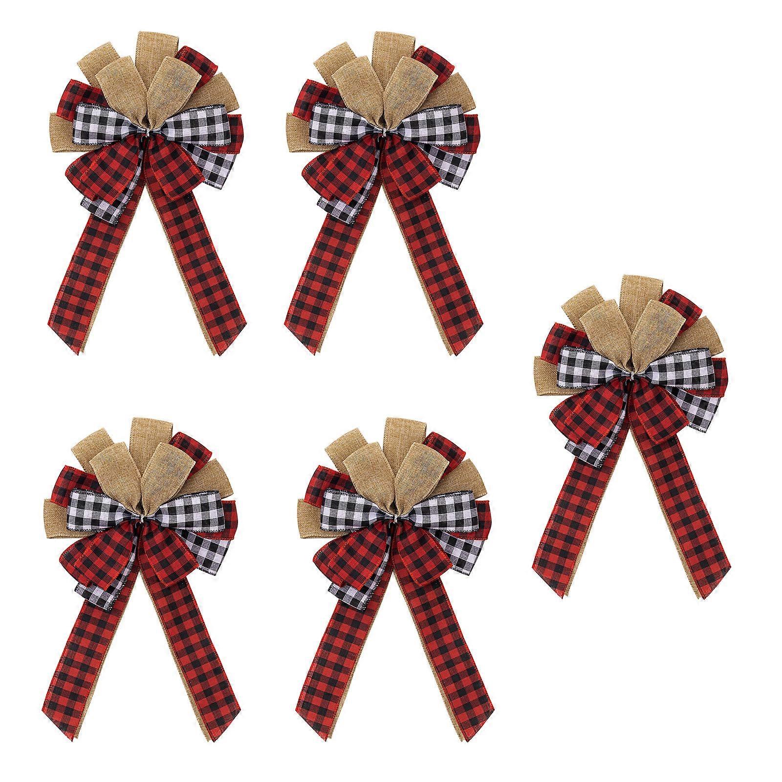 Elegant Christmas Tree Bowknot Decorations Multicolored Christmas Bowknot for Seasonal Tree and Window Embellishments Multicolor