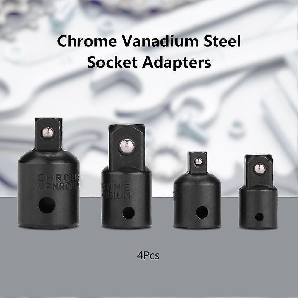 4Pcs Chrome Vanadium Steel Socket Adapters Reducers for Impact Driver Conversions Wrench