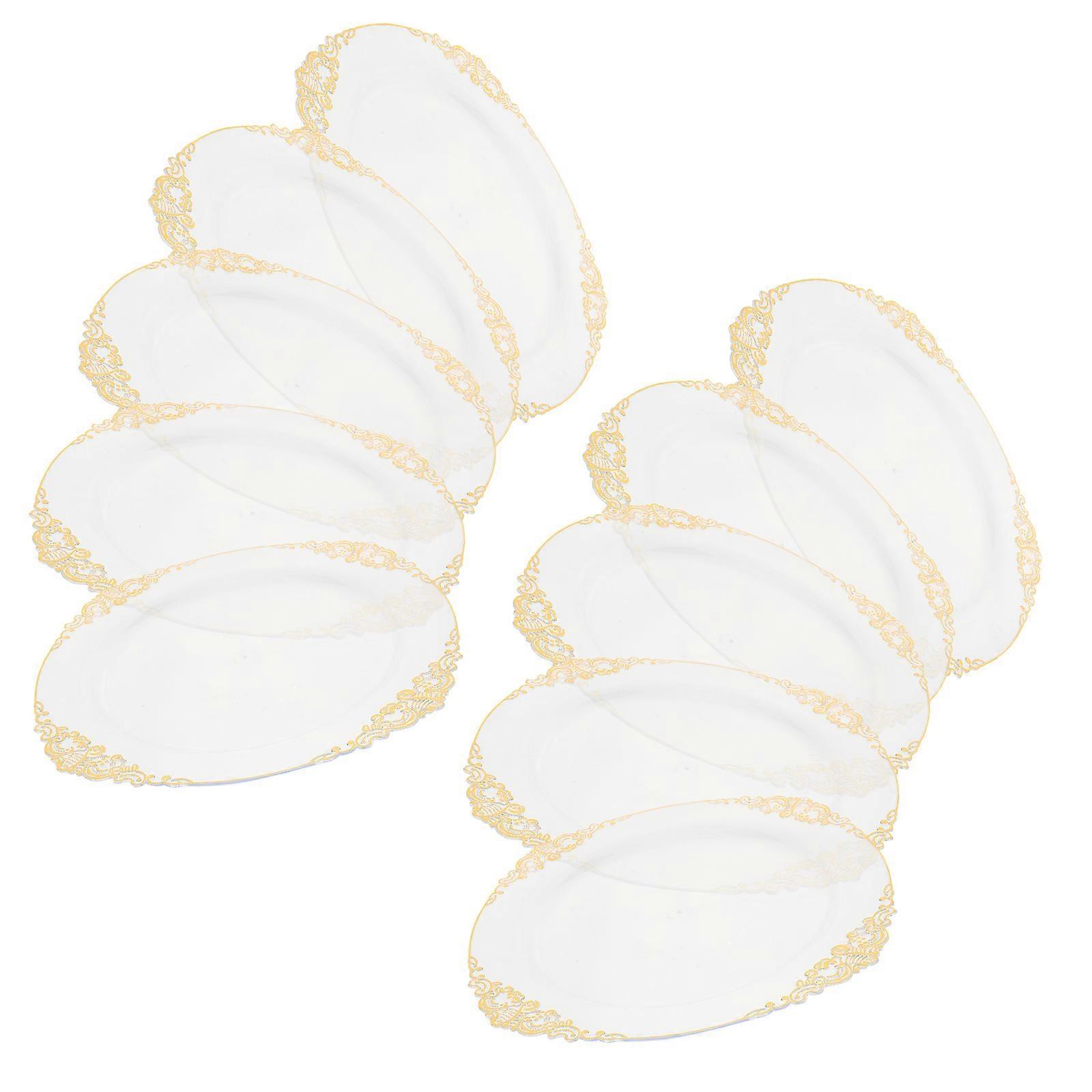 Gold Rim for 10Pcs Clear Dinner Serving Set
