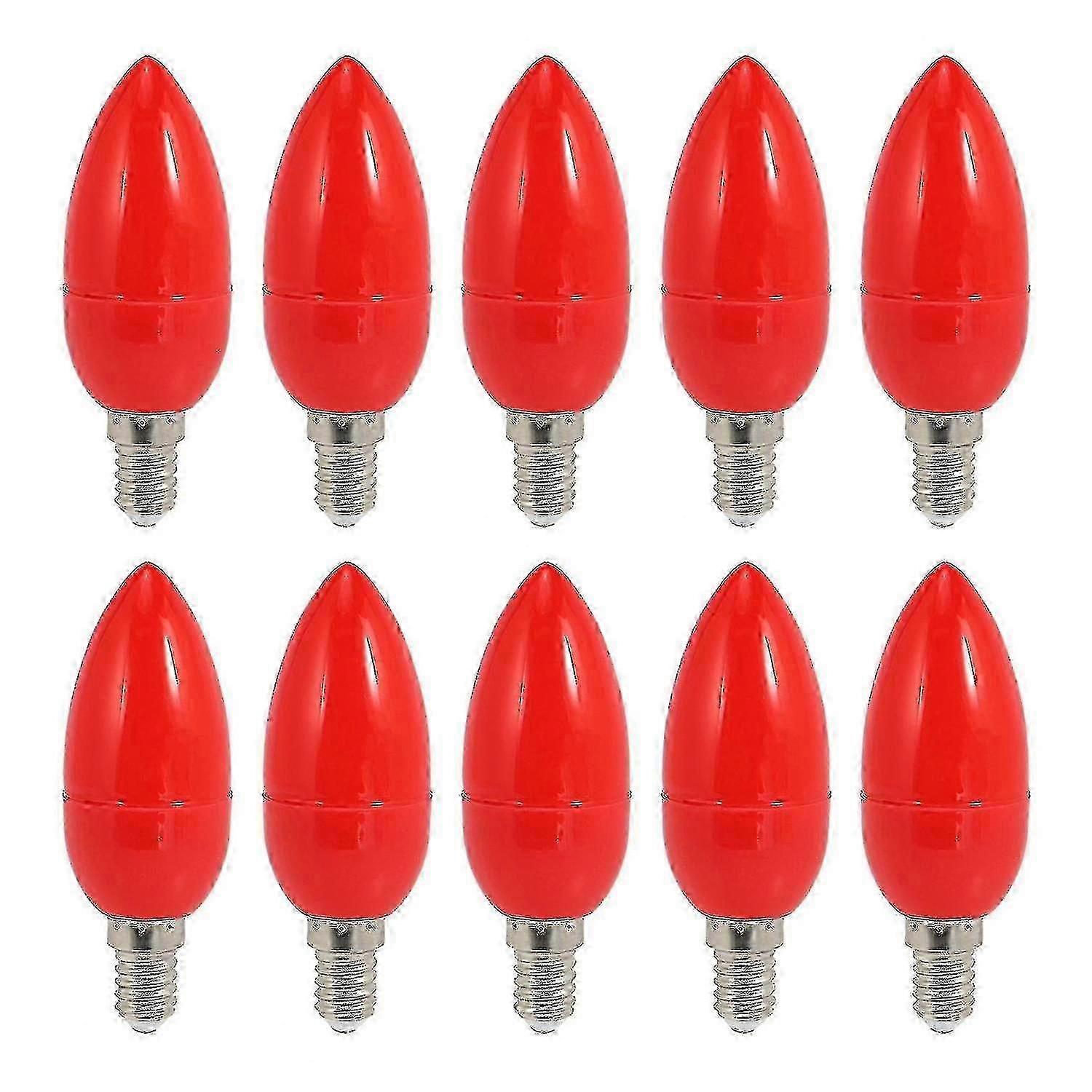 Lot de 10 ampoules LED E14 rouges style vintage, 7 W, basse consommation