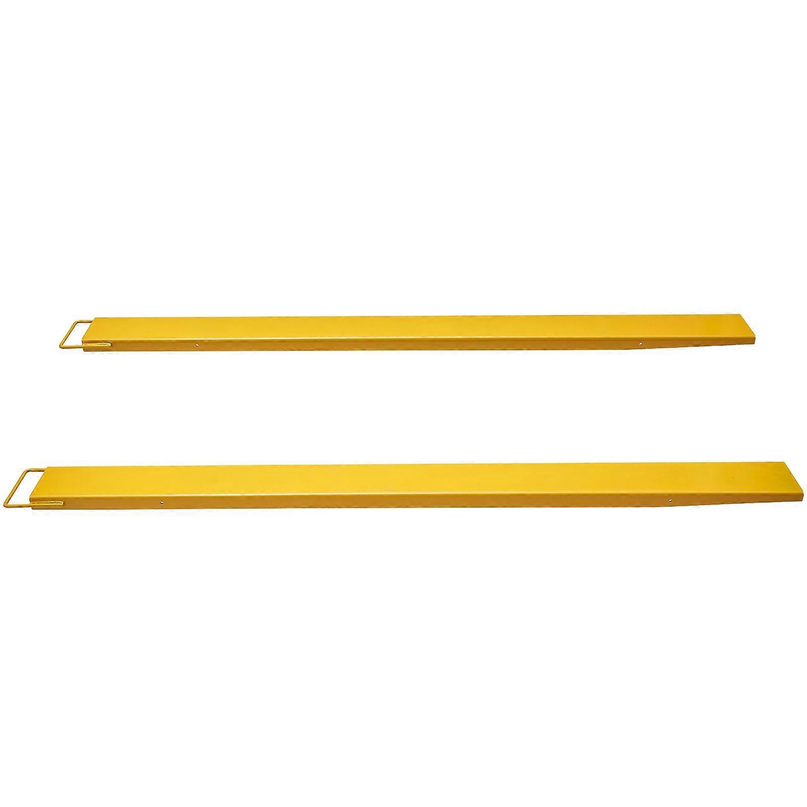 Pallet Fork Extensions, 96" Length 4.5" Width, Heavy Duty Carbon Steel Fork Extensions for Forklifts, 1 Pair Forklift Extensions,Yellow