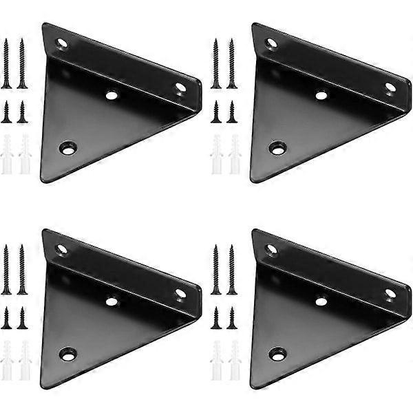 4 pcs floating shelf brackets, invisible triangle wall shelf B
