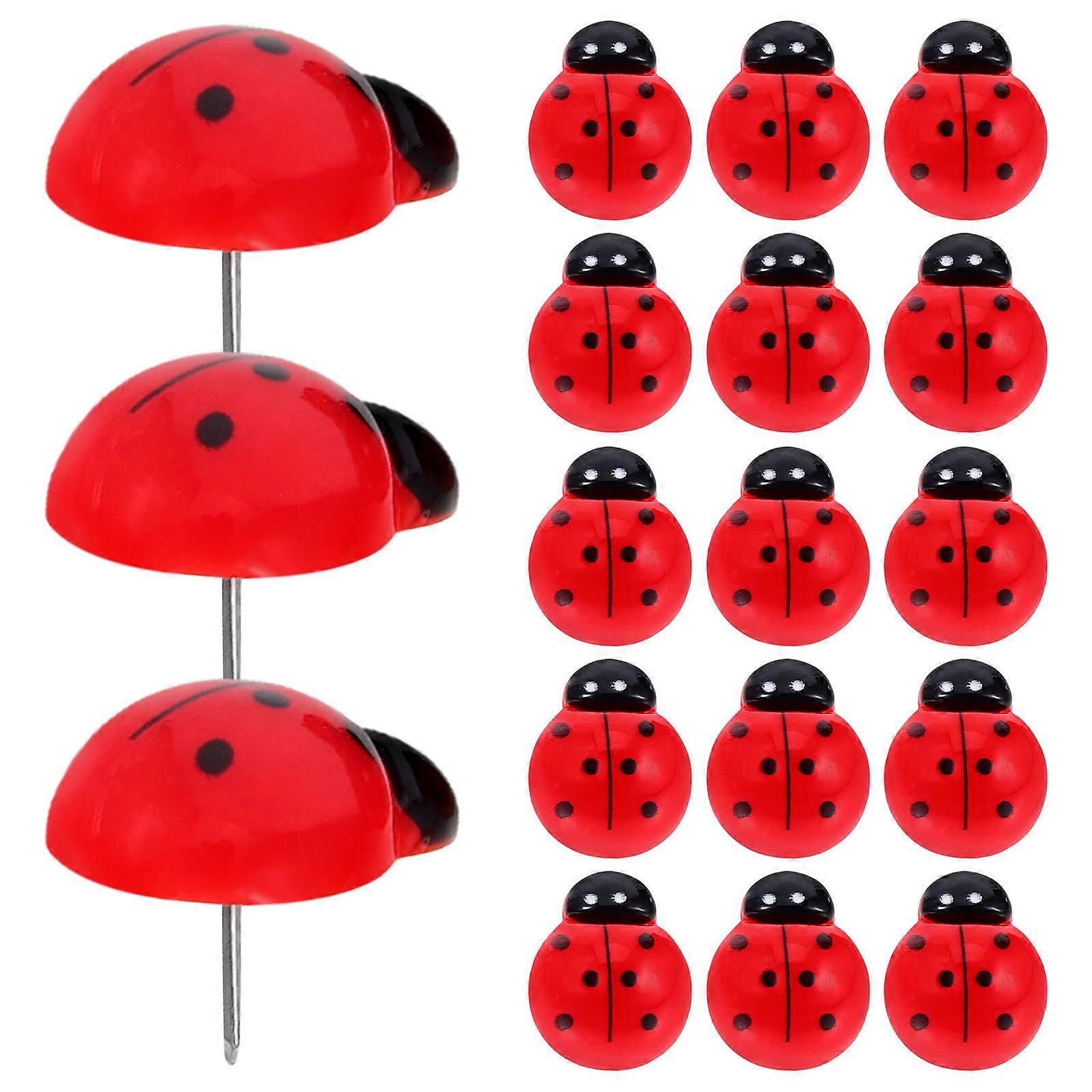 Ladybug Push Pins Creative Decorative Pins for Office School 20Pcs