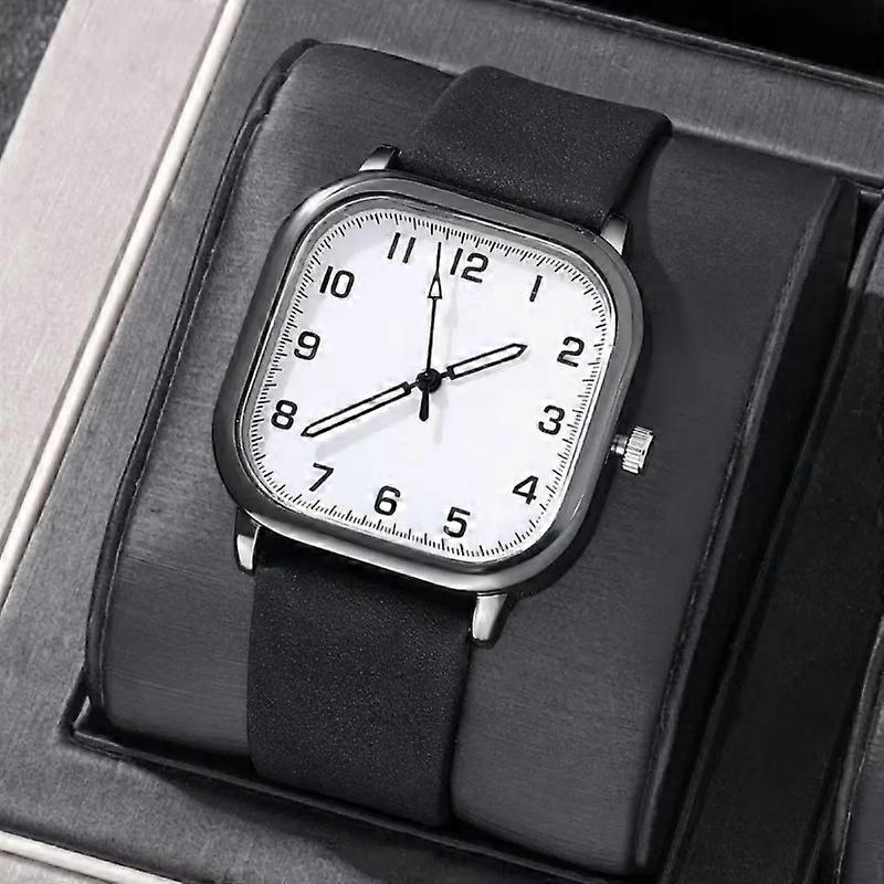 Fashion Men Watches Casual Square Quartz Watch Leather Strap Wristwatch for Men Reloj Hombre��Without Box��