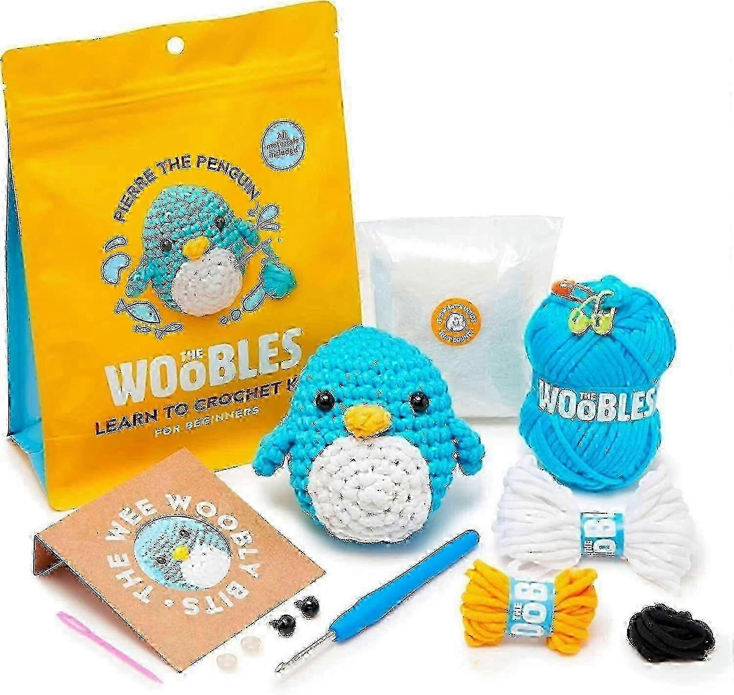 Crochet kit for beginners with instructions - Cute penguin TroveMart