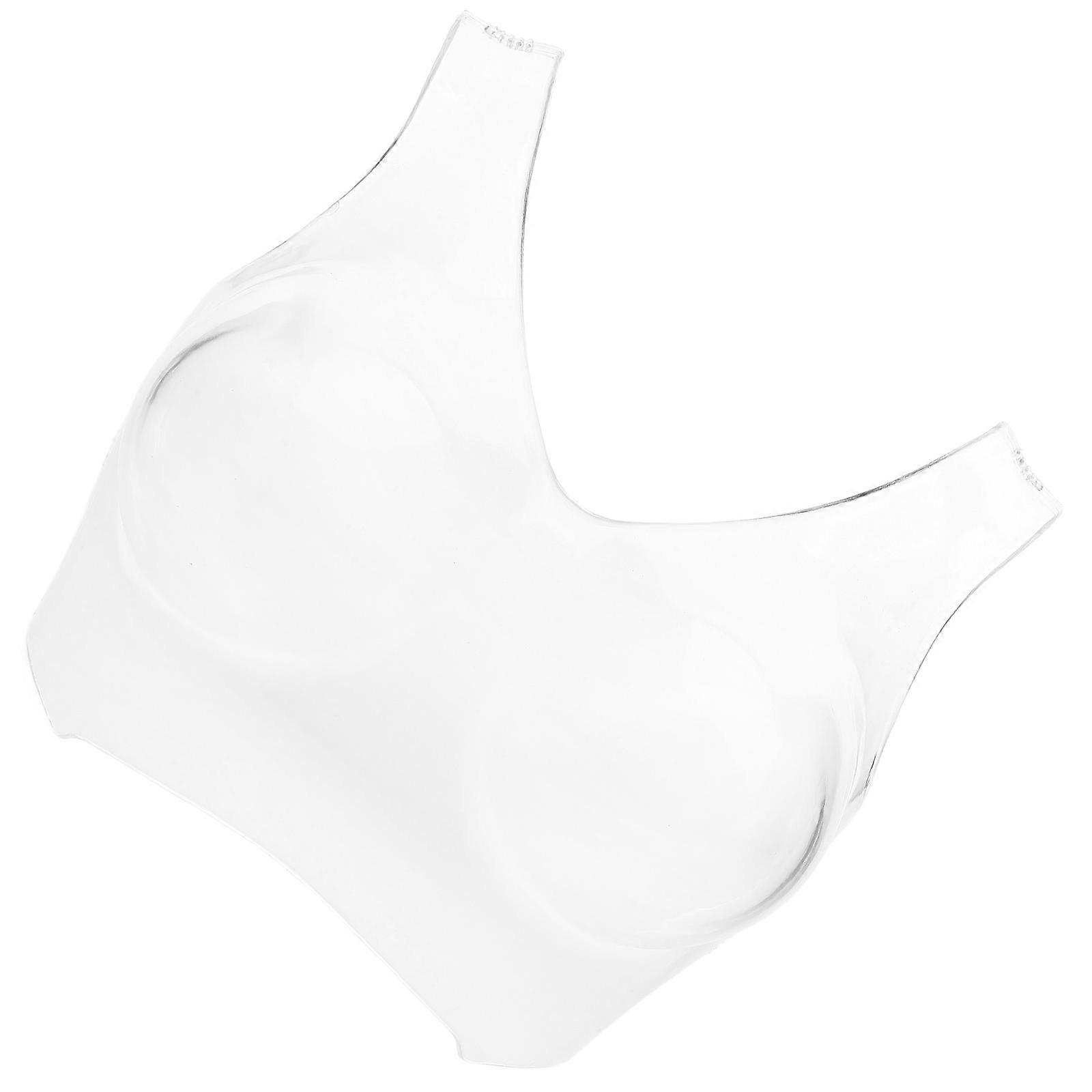 Transparent Female Mannequin Model for Bra Display with Large Cup Size