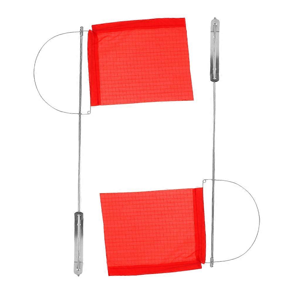 Yacht Wind Direction Flag Sailing Wind Indicator for Navigation 2Pcs Red