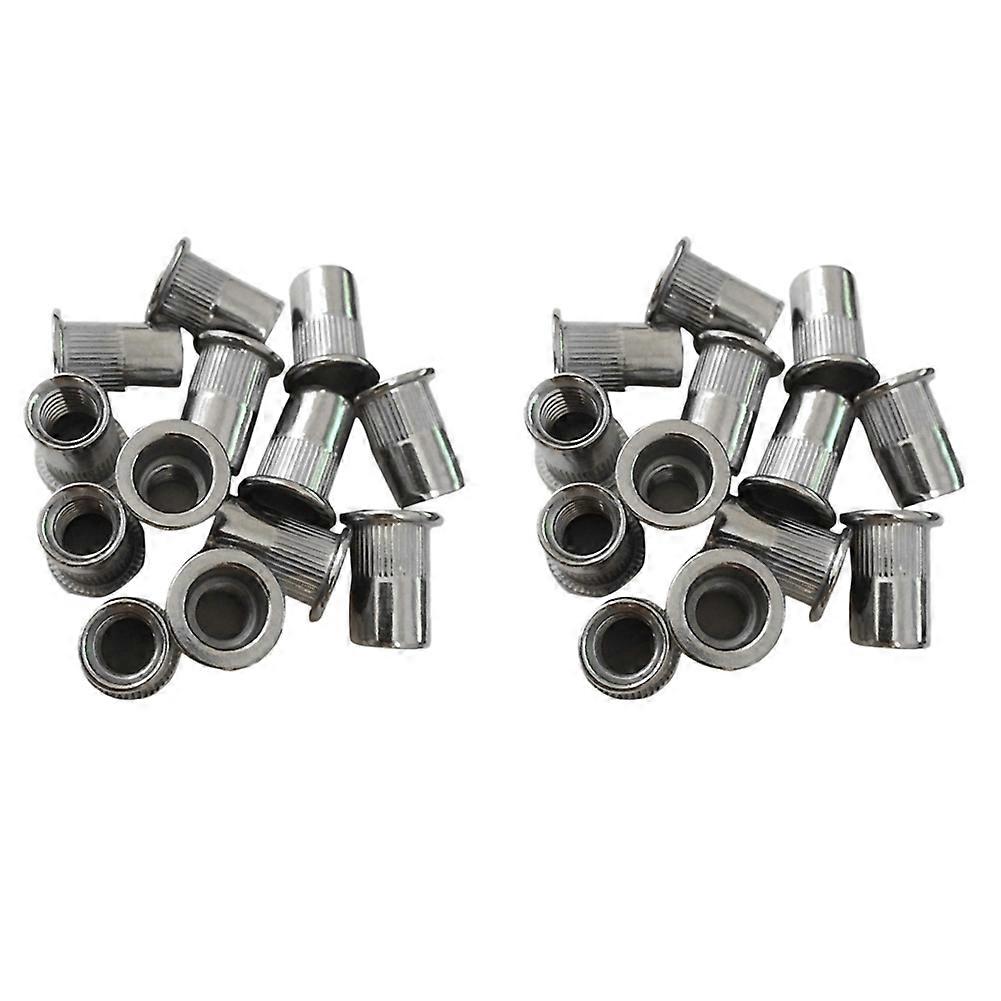 60Pcs M8 Rivet Nuts Stainless Steel Threaded Rivet Insert Nuts M8-1.25mm
