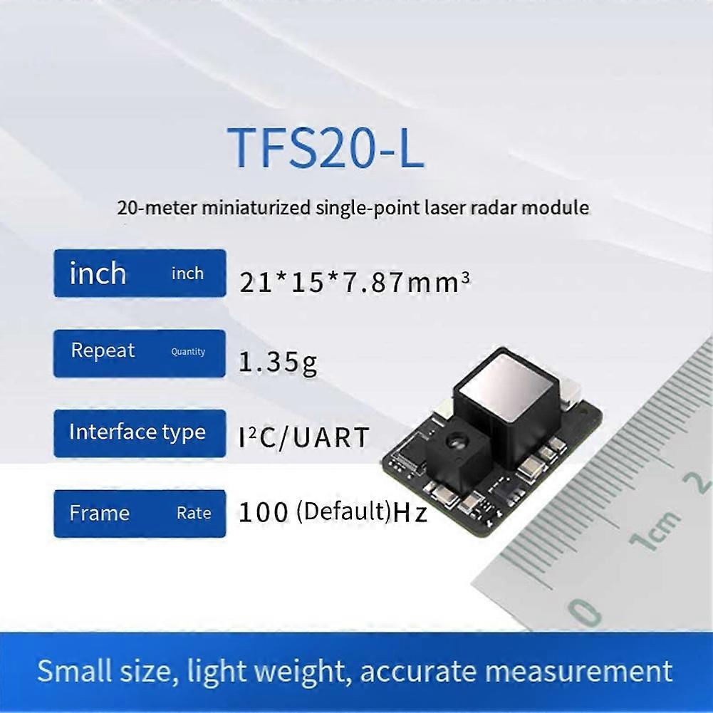 20m Miniaturized Single-Point Laser Radar Module with High Precision for Drones/Robots/IoT