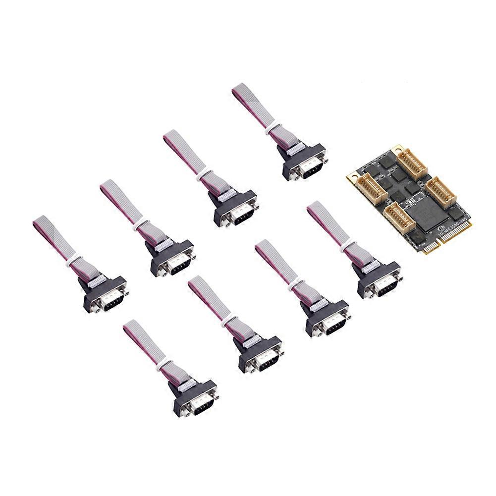 Mini PCIE Express 8 Serial Ports Controller Card Mini PCIe DB9 RS232 Adapter Mini PCI-E COM Card 15 KV ESD Protection