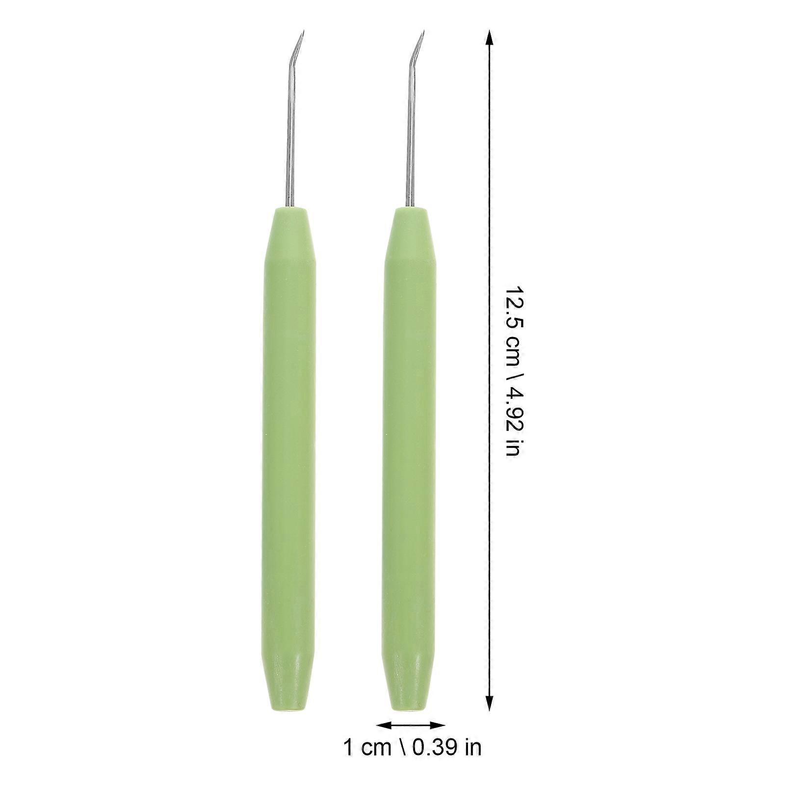 4 Sets Knitting Loom Hook Tools Colorful Looming Hooks Sewing Needles Crochet Hooks Knitting Needles (Random Color)