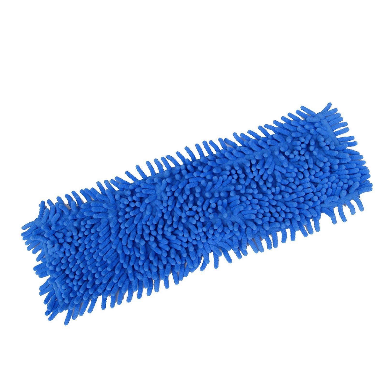 Flat Mop Pad Reusable Soft Wool for Hardwood Tile Laminate Floors, Washable Replacement 40x12cm