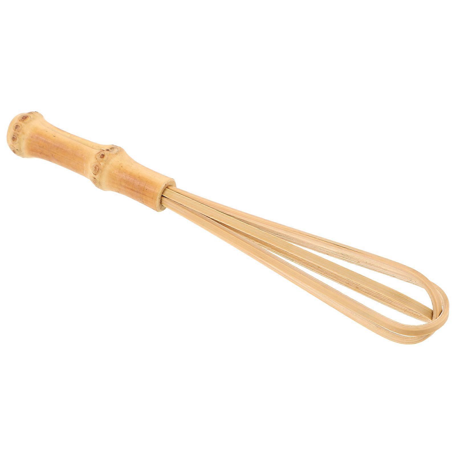 Bamboo Egg Whisk Hand Whisk Manual Mixer for Kitchen Use