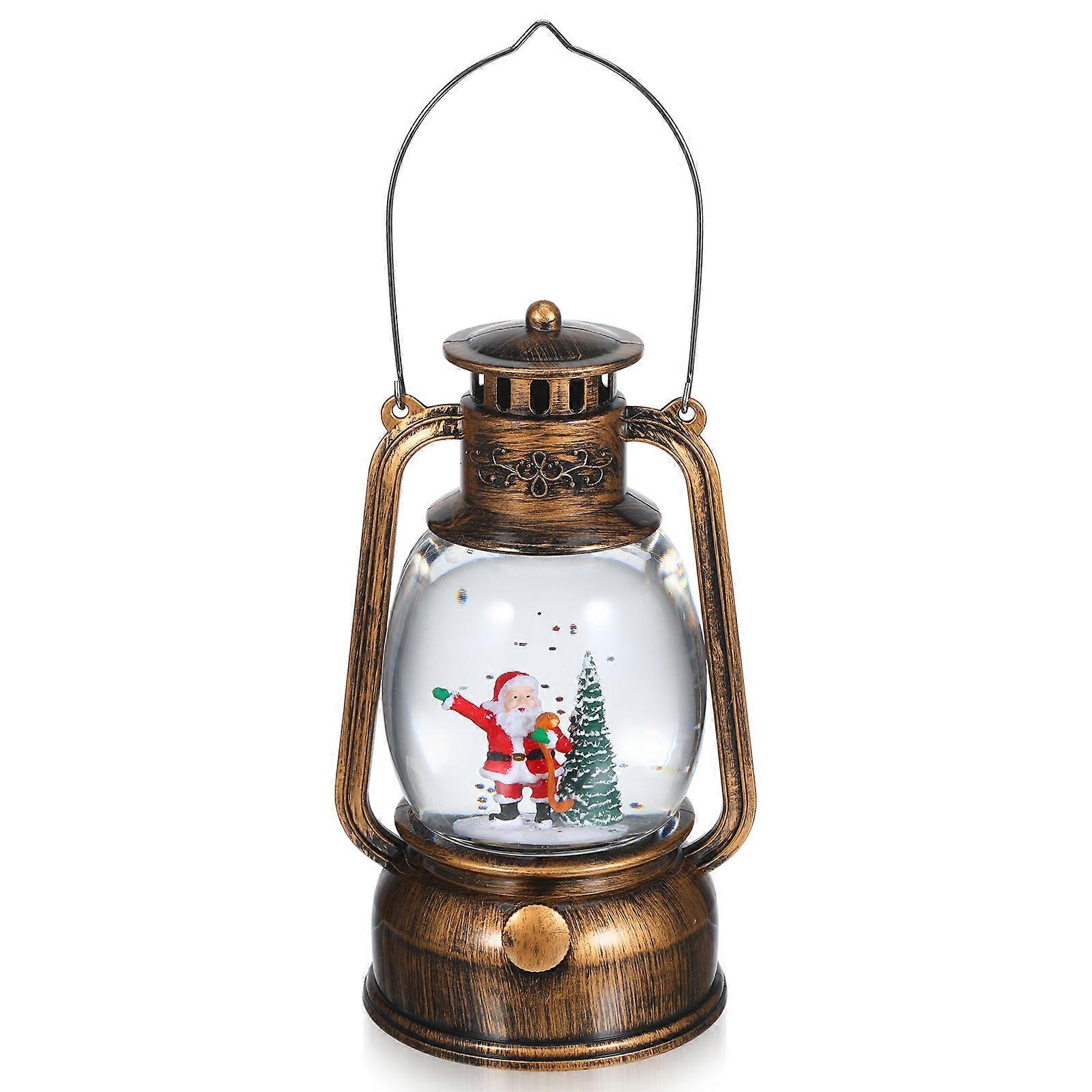 Christmas Snow Globe with Music Lantern Light for Decoration