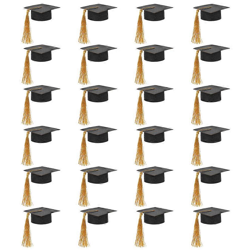 Tassel Cap Graduation Cup Decorations Wine Goblet Set with 24Pcs for Students