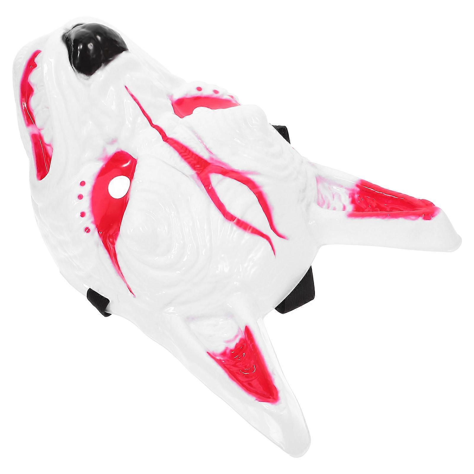 Halloween Mask Wolf Mask for Decoration Use White Plastic