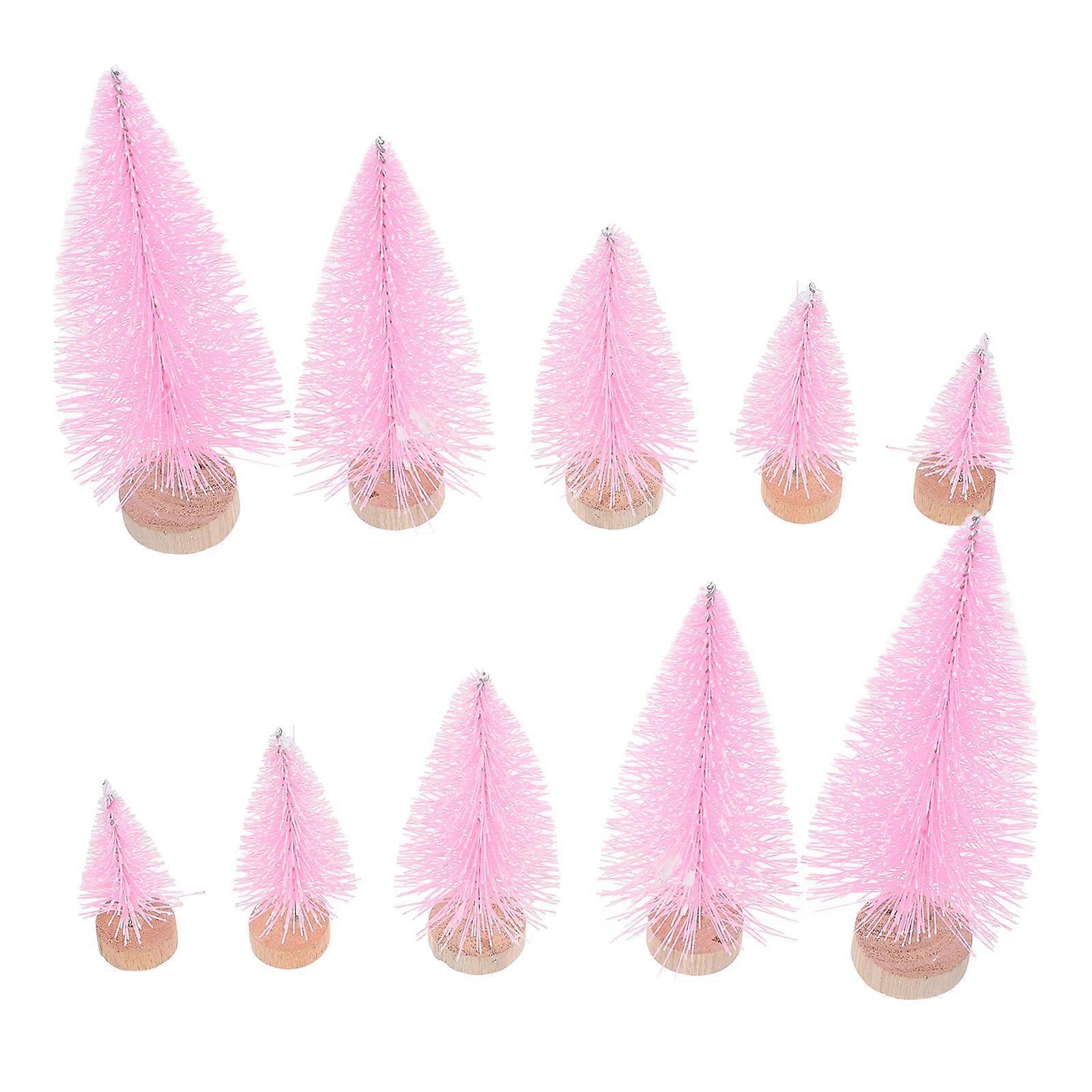 Mini Christmas Tree Decorations Desktop Xmas Tree Decor for 10Pcs Set