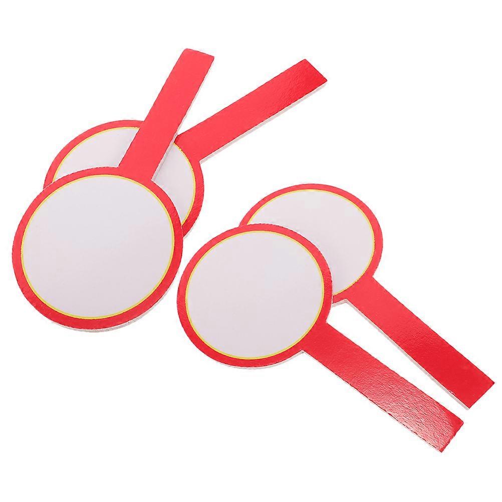 Reusable Dry Erase Paddle Red Handheld Scoreboard for Scoring 4Pcs Set