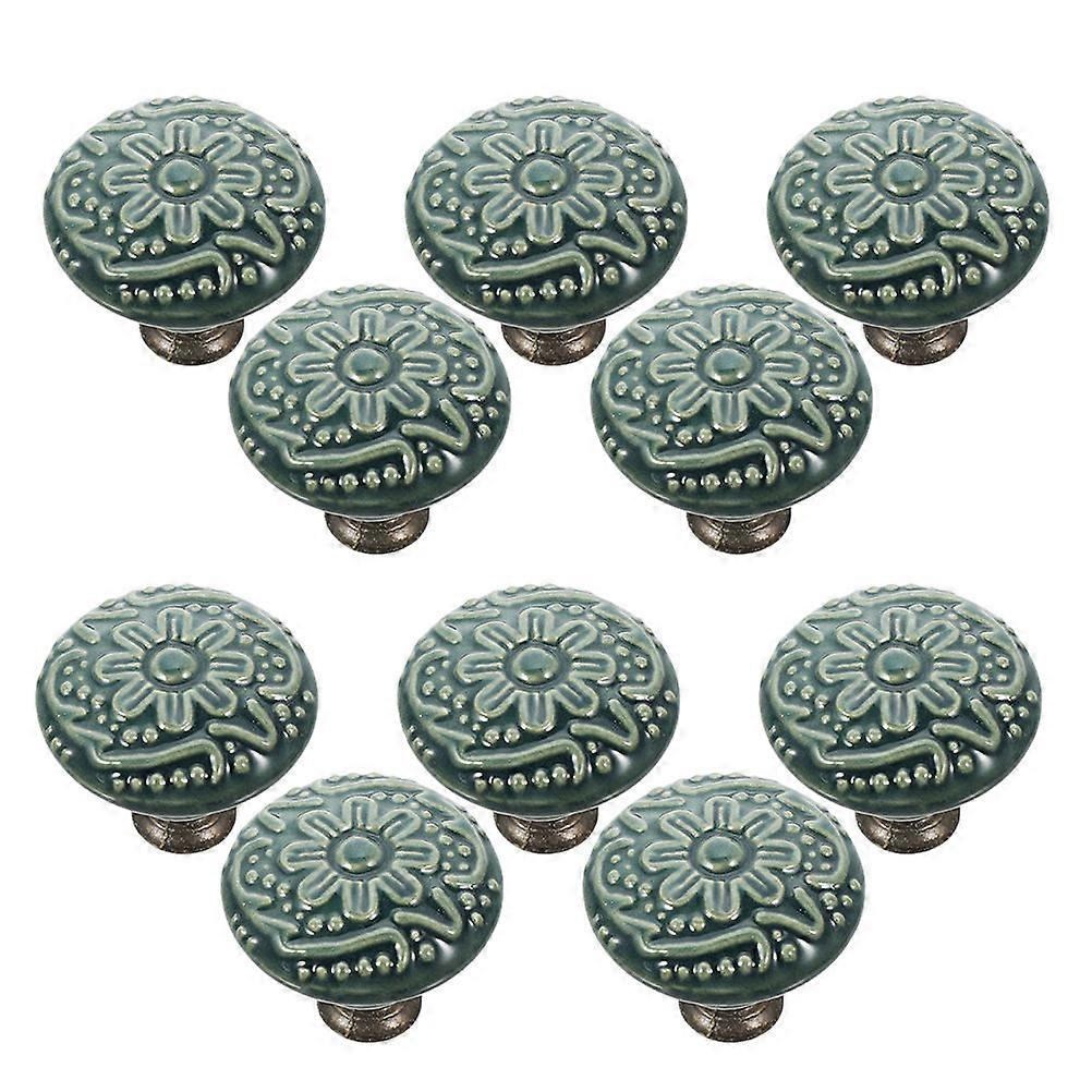 Cabinet Knob Ceramic Drawer Knob for Pulling Handle 10Pcs Assorted Color
